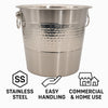 BAR BUTLER CHAMPAGNE BUCKET HAMMERED WITH RING HANDLES ST STEEL, 4LT