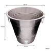 BAR BUTLER CHAMPAGNE BUCKET HAMMERED WITH RING HANDLES ST STEEL, 4L