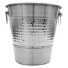 BAR BUTLER CHAMPAGNE BUCKET HAMMERED WITH RING HANDLES ST STEEL, 4L