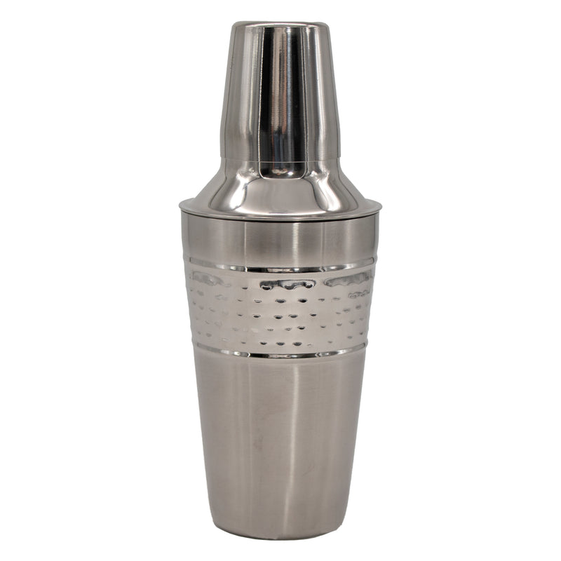 BAR BUTLER COCKTAIL SHAKER HAMMERED ST STEEL, 550ML (85MM DIAX220MM)