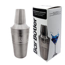 BAR BUTLER COCKTAIL SHAKER HAMMERED ST STEEL, 550ML (85MM DIAX220MM)