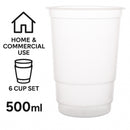 BAR BUTLER FESTIVAL CUP PP PLASTIC 6 PACK, 500ML - 95MM DIA