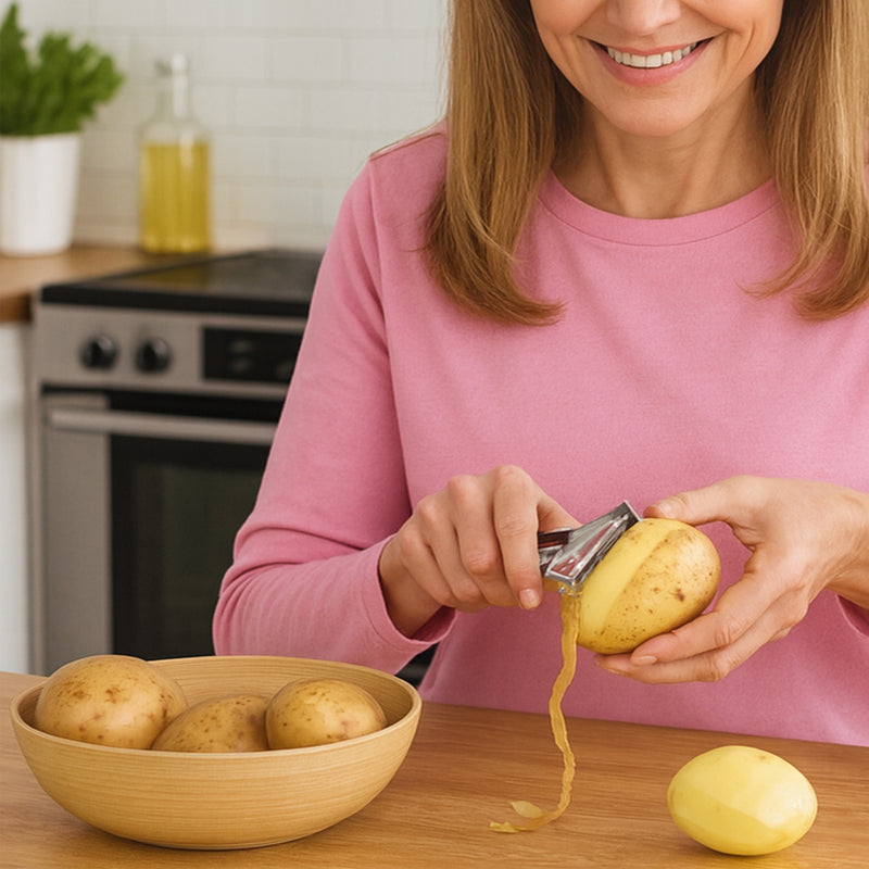 REGENT KITCHEN SERRATED PEELER STAINLESS STEEL, 131MM