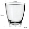 BAR BUTLER 10 CLEAR PLASTIC SHOT GLASSES 25ML ON A TRAY 11PCS SET