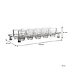 BAR BUTLER 10 CLEAR PLASTIC SHOT GLASSES 25ML ON A TRAY 11PCS SET