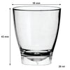 BAR BUTLER 10 CLEAR PLASTIC SHOT GLASSES ON TRAY, 25ML (270X95X45MM)