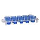 BAR BUTLER COLOURED PLASTIC SHOT GLASSES 10 ON TRAY (1 COLOUR PER TRAY), 25ML (275X95X45MM)