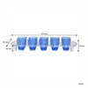 BAR BUTLER 10 COLOURED PLASTIC SHOT GLASSES 25ML ON A TRAY 11PCS SET, (1 COLOUR PER TRAY)