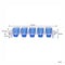 BAR BUTLER COLOURED PLASTIC SHOT GLASSES 10 ON TRAY (1 COLOUR PER TRAY), 25ML (275X95X45MM)