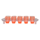 BAR BUTLER COLOURED PLASTIC SHOT GLASSES 10 ON TRAY (1 COLOUR PER TRAY), 25ML (275X95X45MM)