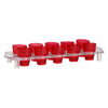 BAR BUTLER 10 COLOURED PLASTIC SHOT GLASSES 25ML ON A TRAY 11PCS SET, (1 COLOUR PER TRAY)
