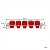 BAR BUTLER 10 COLOURED PLASTIC SHOT GLASSES 25ML ON A TRAY 11PCS SET, (1 COLOUR PER TRAY)