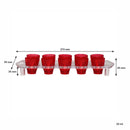 BAR BUTLER COLOURED PLASTIC SHOT GLASSES 10 ON TRAY (1 COLOUR PER TRAY), 25ML (275X95X45MM)