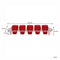 BAR BUTLER COLOURED PLASTIC SHOT GLASSES 10 ON TRAY (1 COLOUR PER TRAY), 25ML (275X95X45MM)