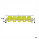 BAR BUTLER COLOURED PLASTIC SHOT GLASSES 10 ON TRAY (1 COLOUR PER TRAY), 25ML (275X95X45MM)