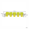 BAR BUTLER COLOURED PLASTIC SHOT GLASSES 10 ON TRAY (1 COLOUR PER TRAY), 25ML (275X95X45MM)