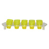 BAR BUTLER 10 COLOURED PLASTIC SHOT GLASSES 25ML ON A TRAY 11PCS SET, (1 COLOUR PER TRAY)