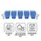 BAR BUTLER 10 COLOURED PLASTIC SHOT GLASSES ON A TRAY 11PK (1 COLOUR PER TRAY), 25ML - 35MM DIA