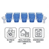 BAR BUTLER 10 COLOURED PLASTIC SHOT GLASSES ON A TRAY 11PK (1 COLOUR PER TRAY), 25ML - 35MM DIA