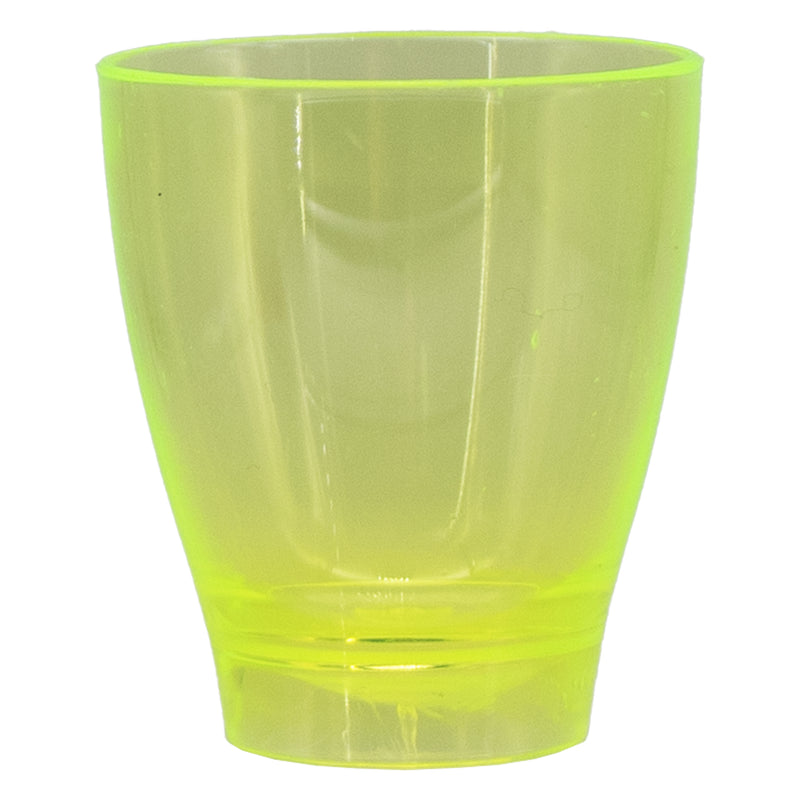 BAR BUTLER COLOURED PLASTIC SHOT GLASSES 10 ON TRAY (1 COLOUR PER TRAY), 25ML (275X95X45MM)