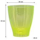 BAR BUTLER COLOURED PLASTIC SHOT GLASSES ON TRAY (1 COLOUR PER TRAY) 10 PACK, 25ML (270X95X45MM)