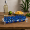 BAR BUTLER 10 COLOURED PLASTIC SHOT GLASSES 25ML ON A TRAY 11PCS SET, (1 COLOUR PER TRAY)