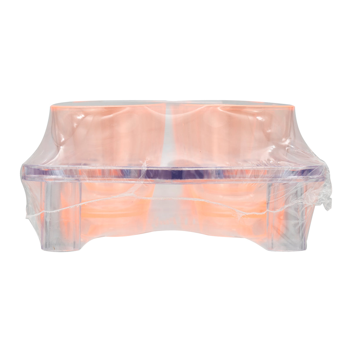 BAR BUTLER 10 COLOURED PLASTIC SHOT GLASSES 25ML ON A TRAY 11PCS SET, (1 COLOUR PER TRAY)