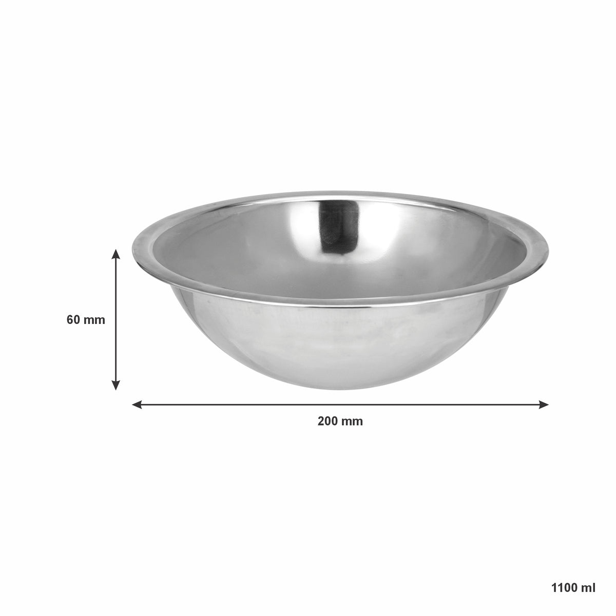 REGENT REGULAR MIXING BOWL STAINLESS STEEL MEDIUM, 1.1L