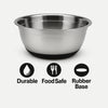 REGENT BAKEWARE MIXING BOWL CLASSIC WITH BLACK RUBBER BASE, 2.5L