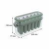 REGENT 6 SAGE ICE LOLLY MOULDS IN A PLASTIC HOLDER WITH HANDLES, 230X77MM