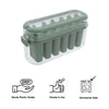 REGENT 6 ICE LOLLY MOULDS IN A SAGE COLOUR PLASTIC HOLDER WITH 2 HANDLES, 230X77MM