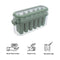 REGENT 6 SAGE ICE LOLLY MOULDS IN A PLASTIC HOLDER WITH HANDLES, 230X77MM