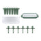 REGENT 6 SAGE ICE LOLLY MOULDS IN A PLASTIC HOLDER WITH HANDLES, 230X77MM