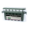 REGENT 6 ICE LOLLY MOULDS IN A SAGE COLOUR PLASTIC HOLDER WITH 2 HANDLES, 230X77MM