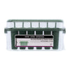 REGENT 6 ICE LOLLY MOULDS IN A SAGE COLOUR PLASTIC HOLDER WITH 2 HANDLES, 230X77MM
