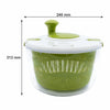 REGENT KITCHEN SALAD SPINNER PLASTIC GREEN AND WHITE, 245MM DIA