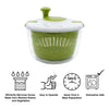 REGENT KITCHEN SALAD SPINNER PLASTIC GREEN AND WHITE, 245MM DIA