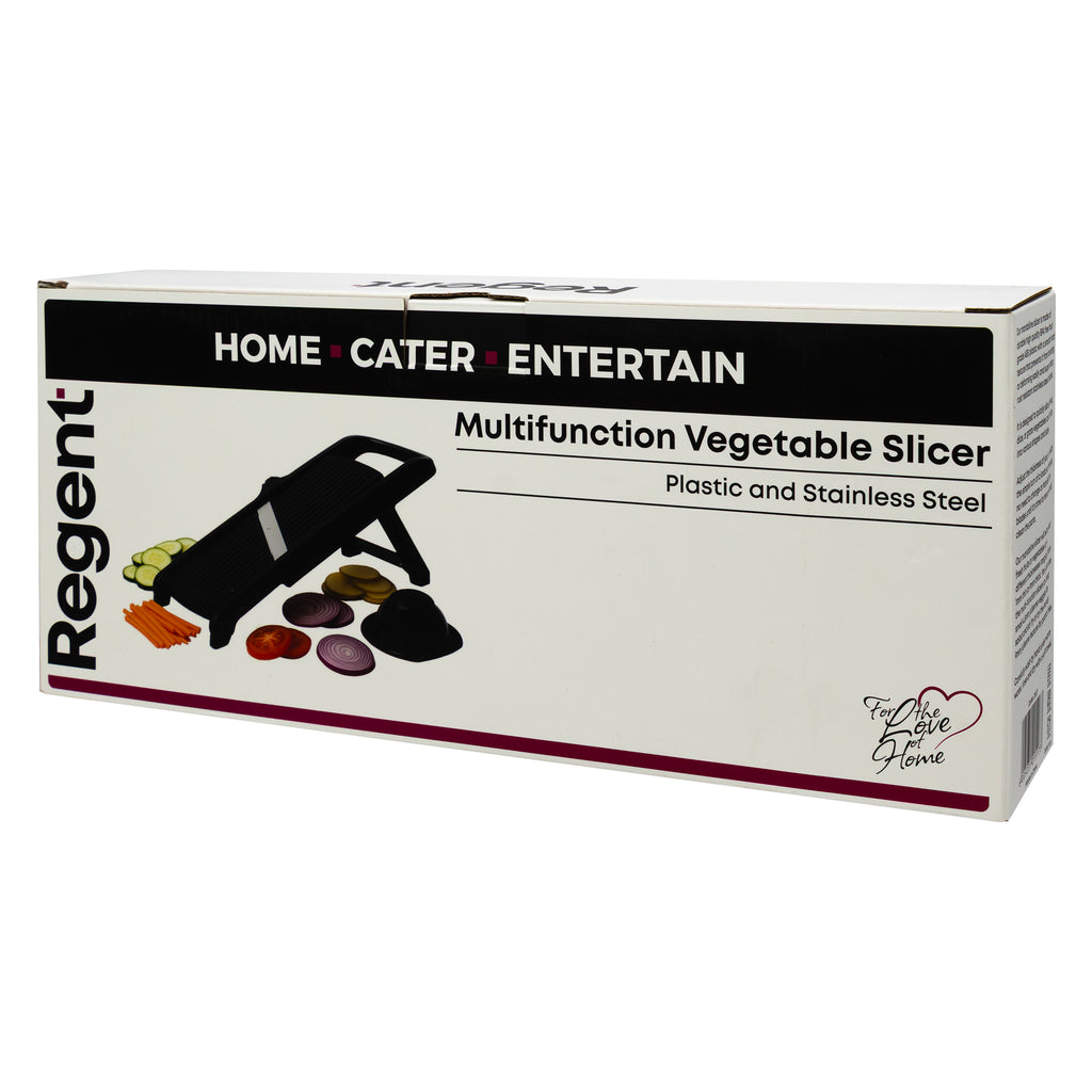 REGENT MULTIFUNCTION VEGETABLE SLICER BLACK ABS PLASTIC AND ST STEEL