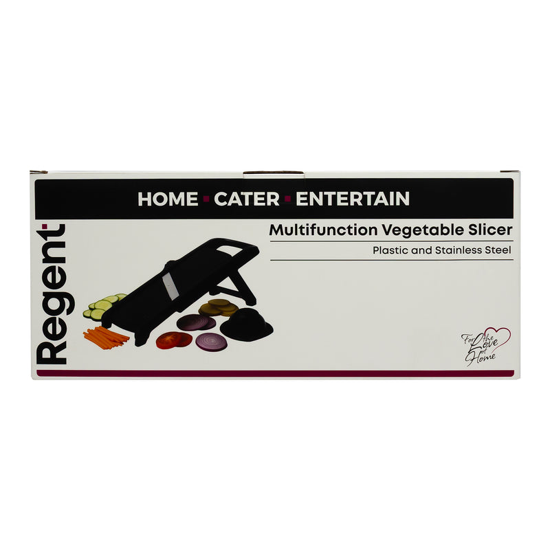 REGENT MULTIFUNCTION VEGETABLE SLICER BLACK ABS PLASTIC AND ST STEEL