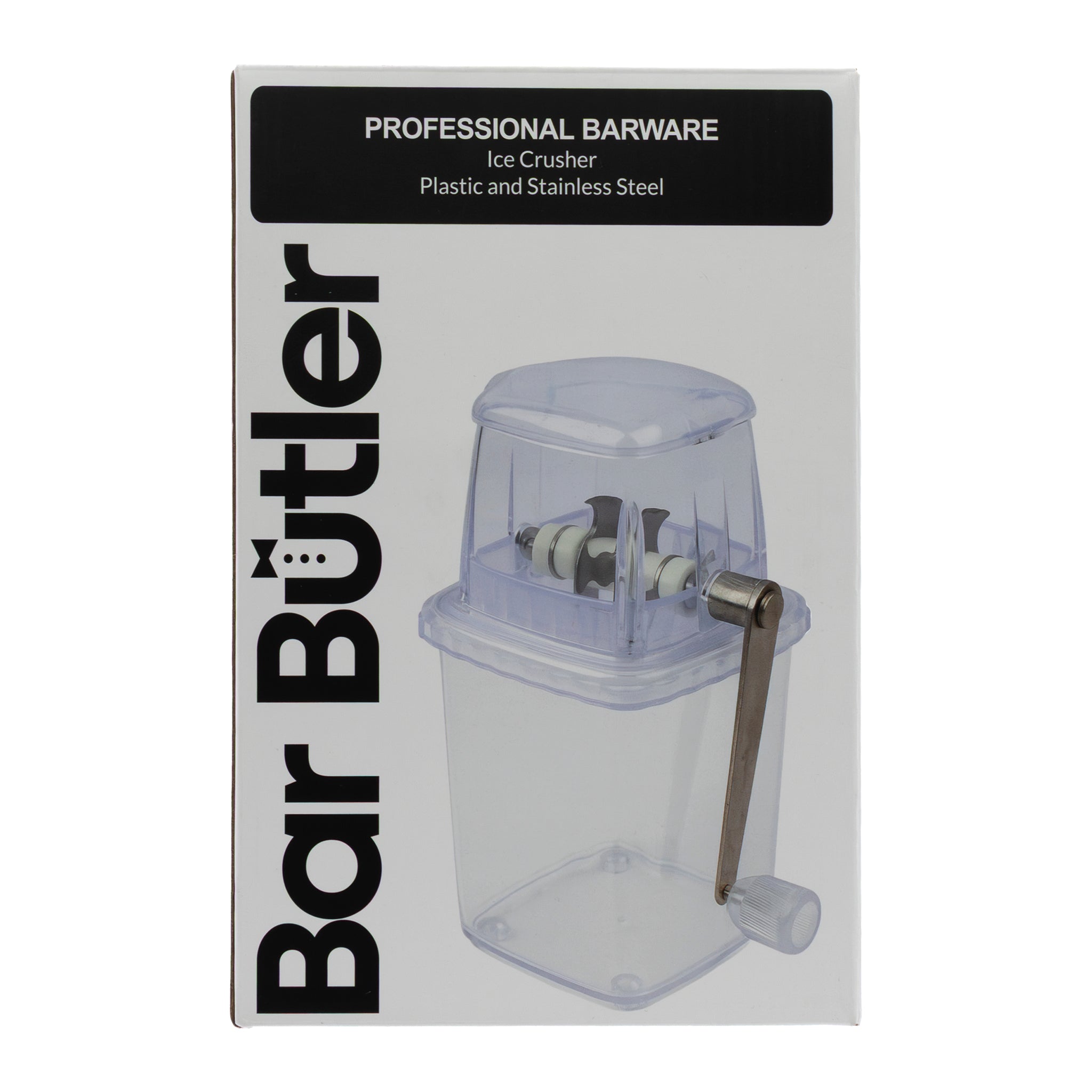 BAR BUTLER ICE CRUSHER PLASTIC AND STAINLESS STEEL