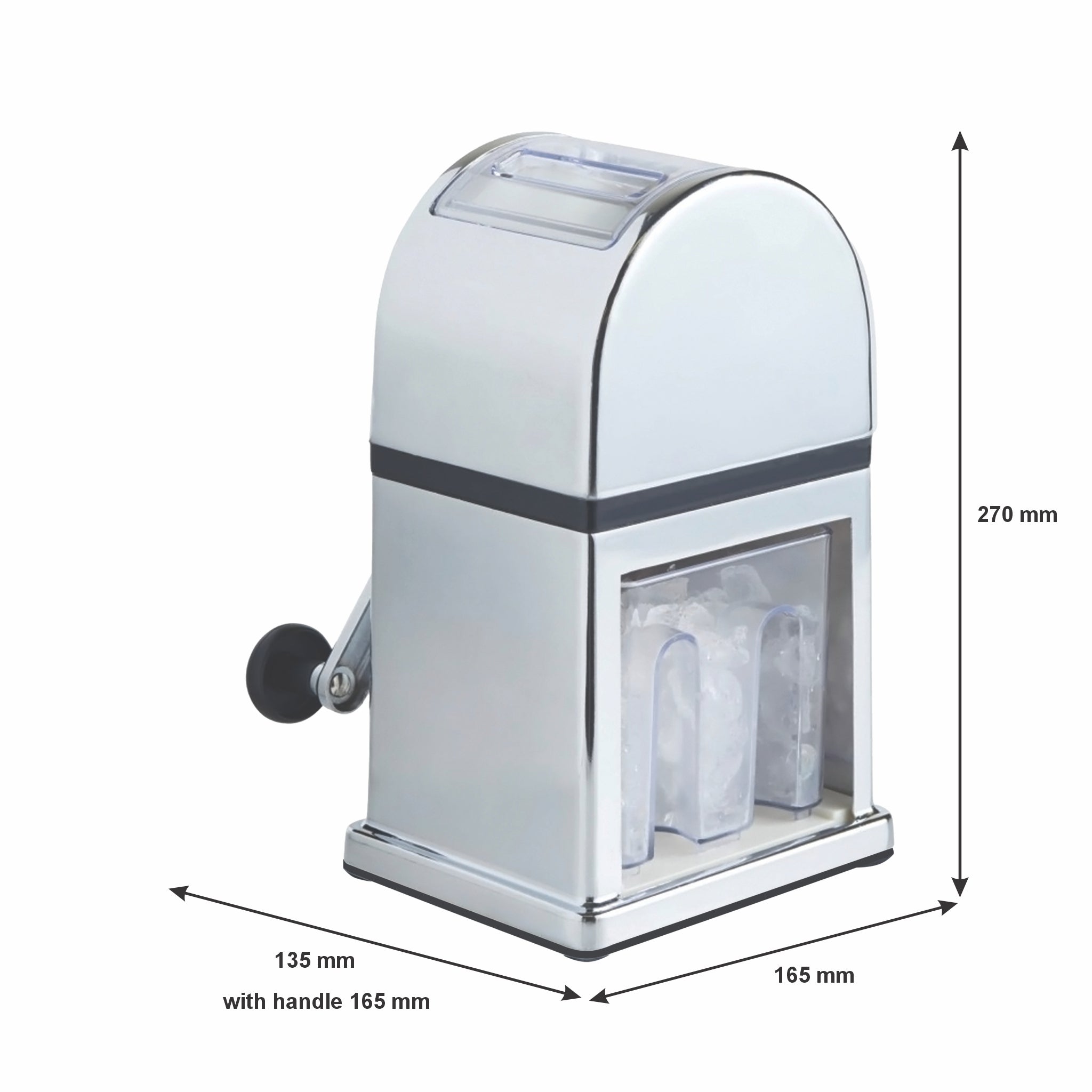 BAR BUTLER HEAVY DUTY ICE CRUSHER WITH CHROME BODY