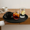 BAR BUTLER BLACK NON-SLIP ROUND TRAY, (355MM DIA)