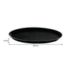 BAR BUTLER BLACK NON-SLIP ROUND TRAY, 355MM DIA