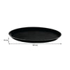BAR BUTLER BLACK NON-SLIP ROUND TRAY, (355MM DIA)