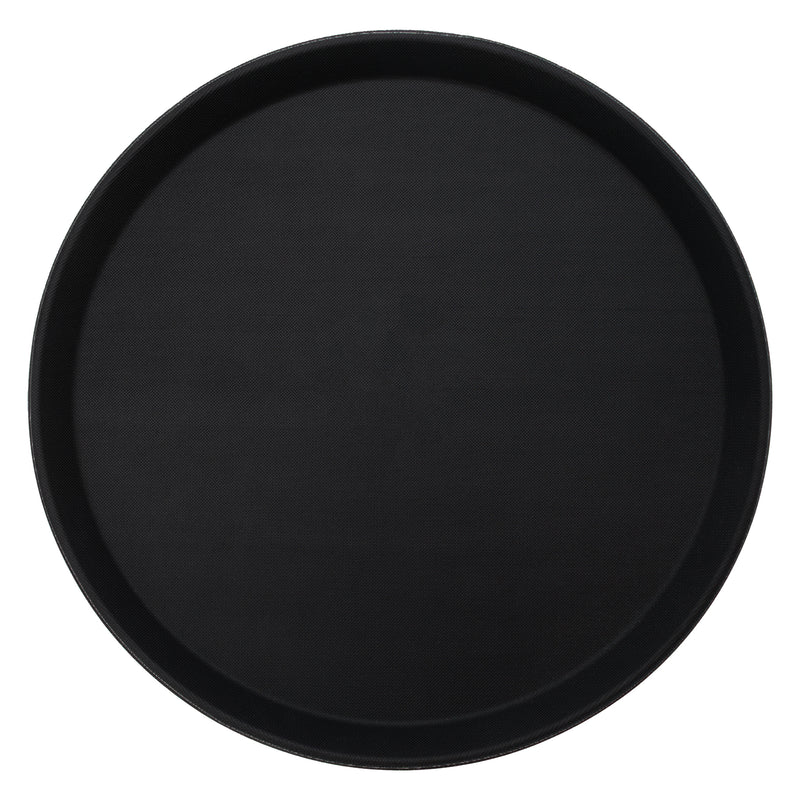 BAR BUTLER BLACK NON-SLIP ROUND TRAY, (355MM DIA)