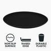 BAR BUTLER BLACK NON-SLIP ROUND TRAY, 405MM DIA