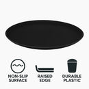 BAR BUTLER BLACK NON-SLIP ROUND TRAY, 405MM DIA
