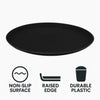 BAR BUTLER BLACK NON-SLIP ROUND TRAY, 405MM DIA