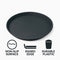 BAR BUTLER BLACK NON-SLIP ROUND TRAY, (405MM DIA)