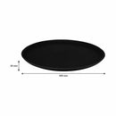 BAR BUTLER BLACK NON-SLIP ROUND TRAY, 405MM DIA